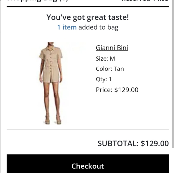 Classic Designer Khaki Romper - Picture 3 of 4